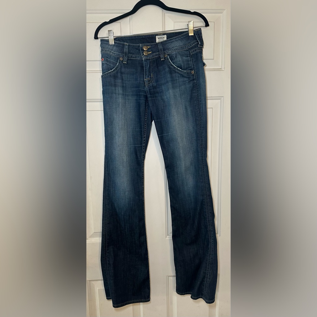 Hudson Dark Blue Signature Bootcut Dark Wash Jeans Women's Size 27x34.